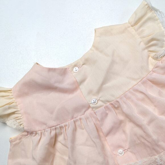 Vintage Swing Top Girls Size 24m Peach Flutter Rosette - Picture 5 of 6